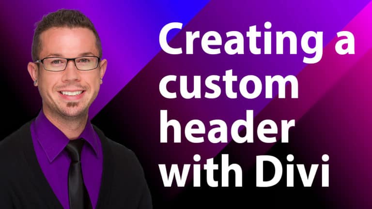 Process of creating custom header using Divi