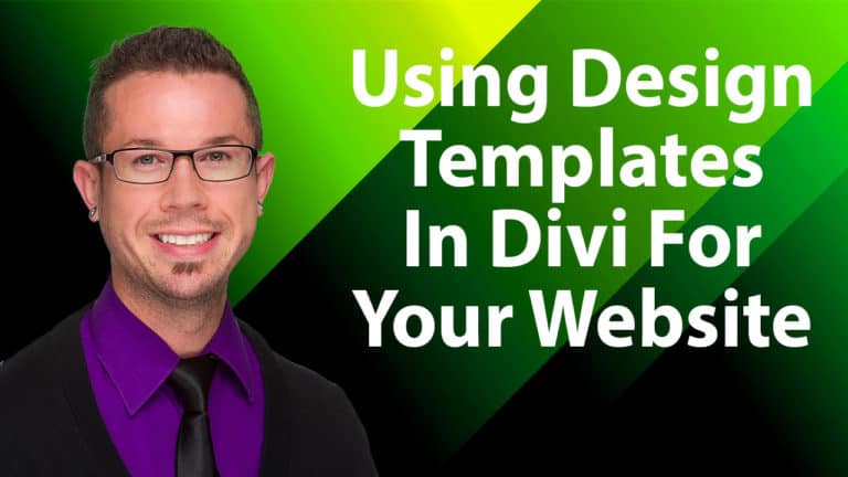 Using templates in Divi for website design